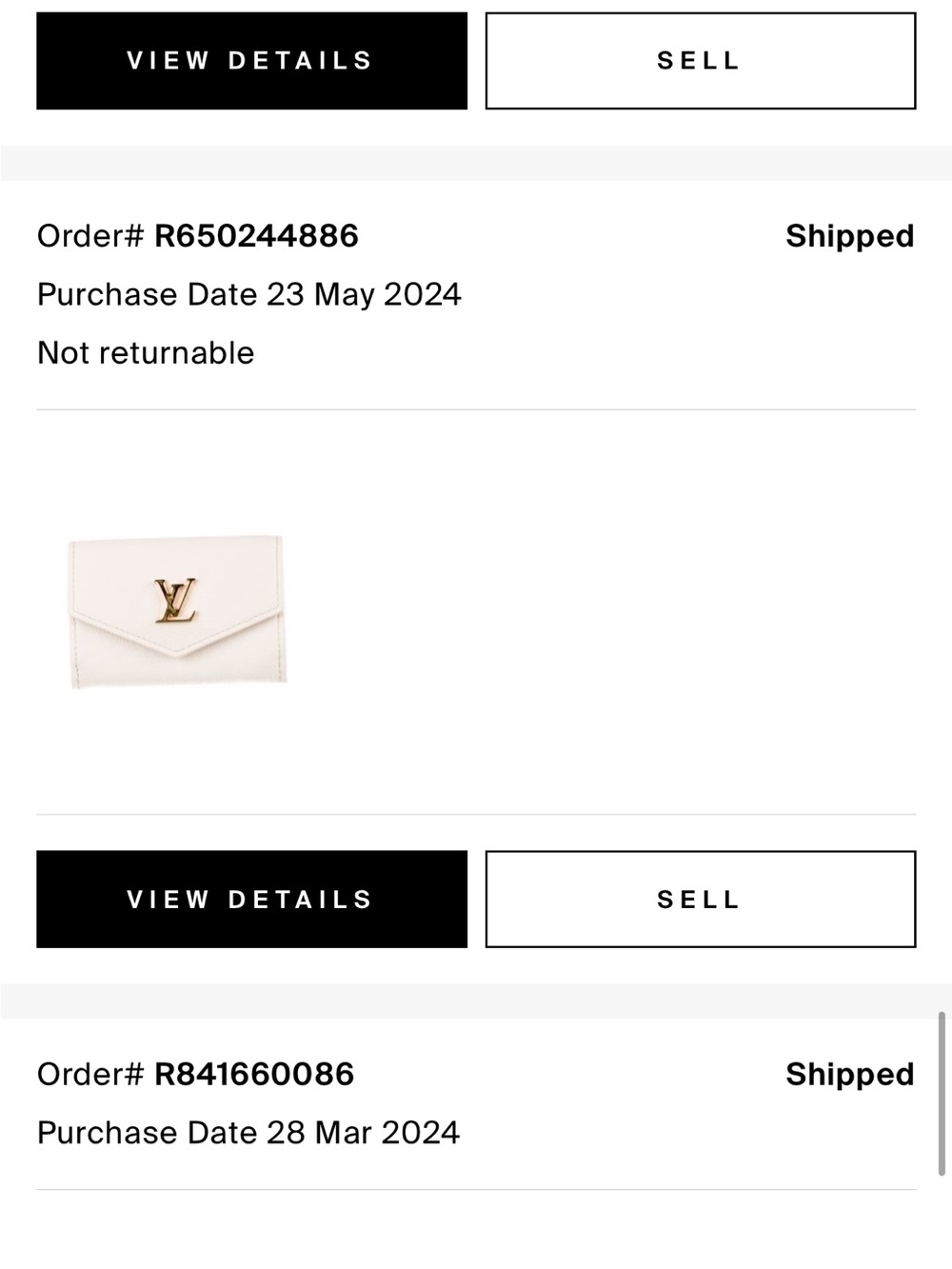 Louis Vuitton Cream compact trifold Leather Wallet with Gold LV - Picture 8 of 10